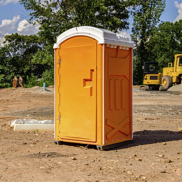 how often are the porta potties cleaned and serviced during a rental period in Lake Waukomis MO